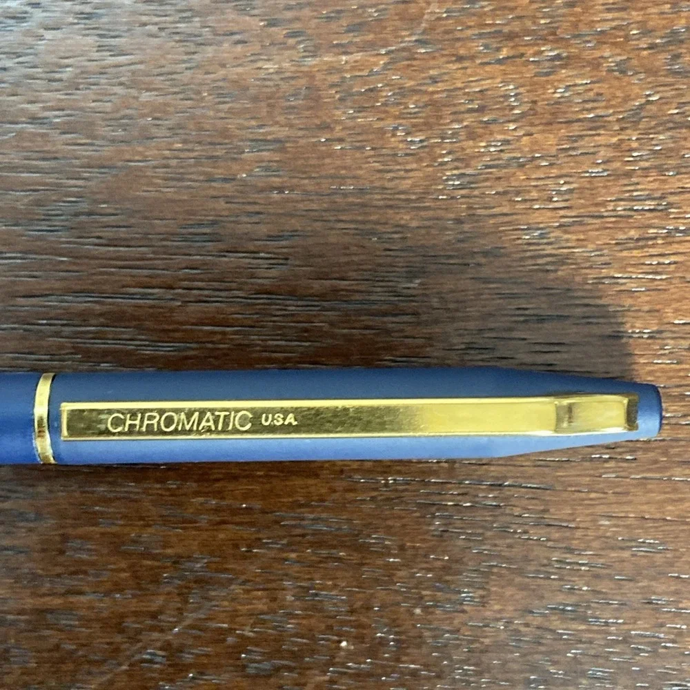 Vtg Ritepoint‎ Chromatic RCA Laboratories Pen w/Original Box Blue Ink